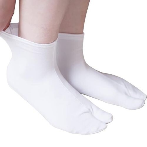 Stretch Tabi Socks with Non-Slip Sole – White Kimono Yukata Footwear