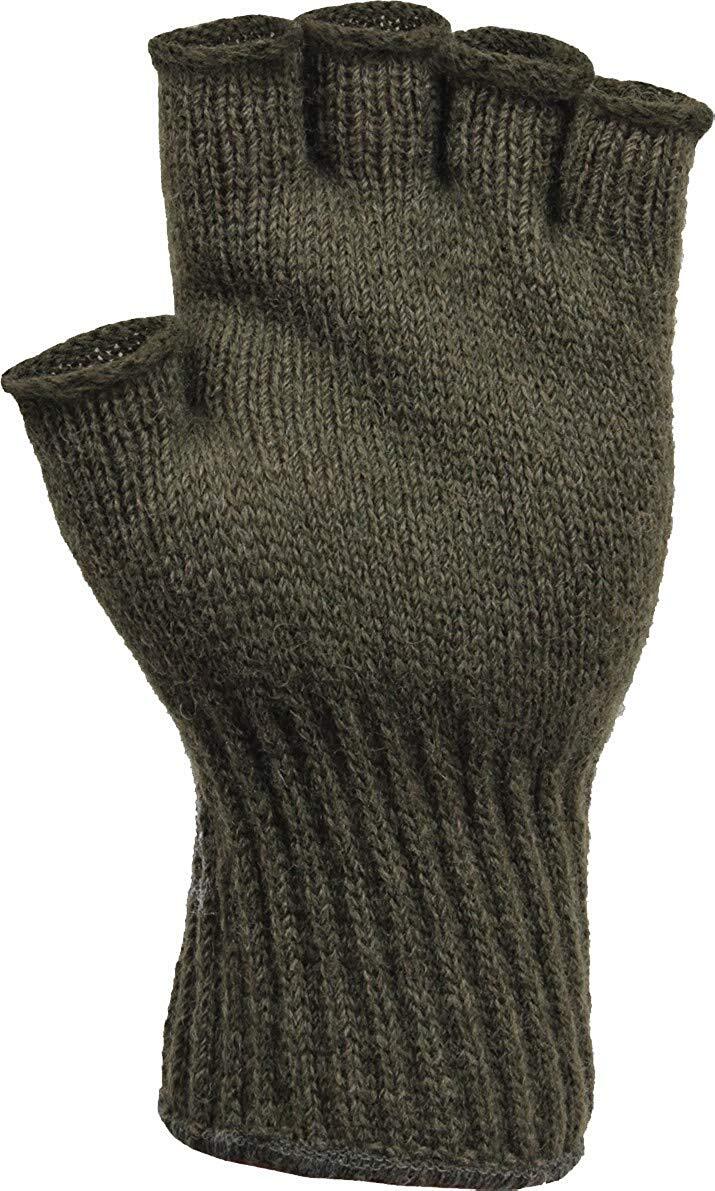 Genuine US Military Issue Fingerless Gloves,GI Glove Liners, Ski Winter Gloves