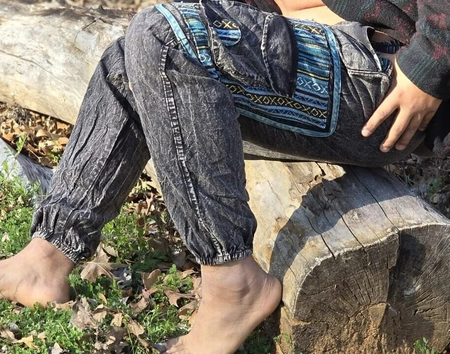 Organically Handmade Natural Stonewashed Colorful Hemp Cotton confy Pant