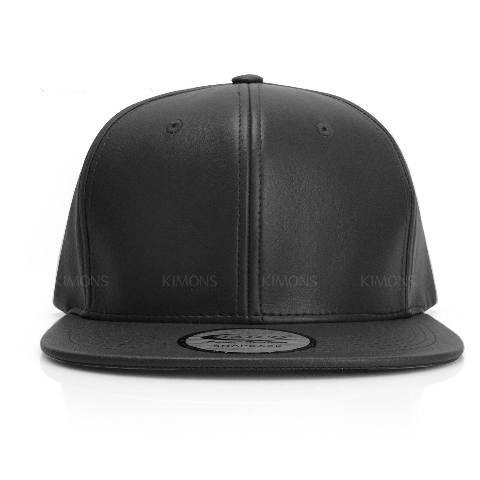 Snapback Hat Flat Mesh back Leather Hip Hop Trucker Baseball Cap Plain Solid