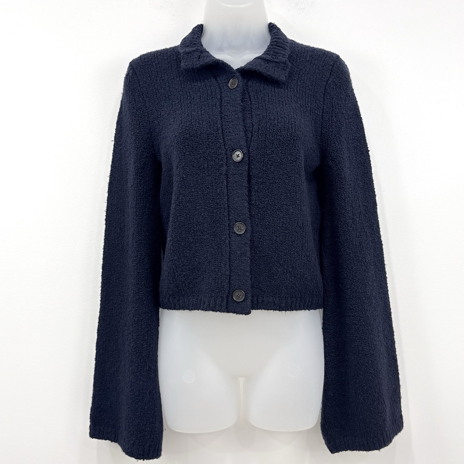 Banana Republic Flare Sleeve Extra Fine Merino Wool Cardigan XS NWT Heritage