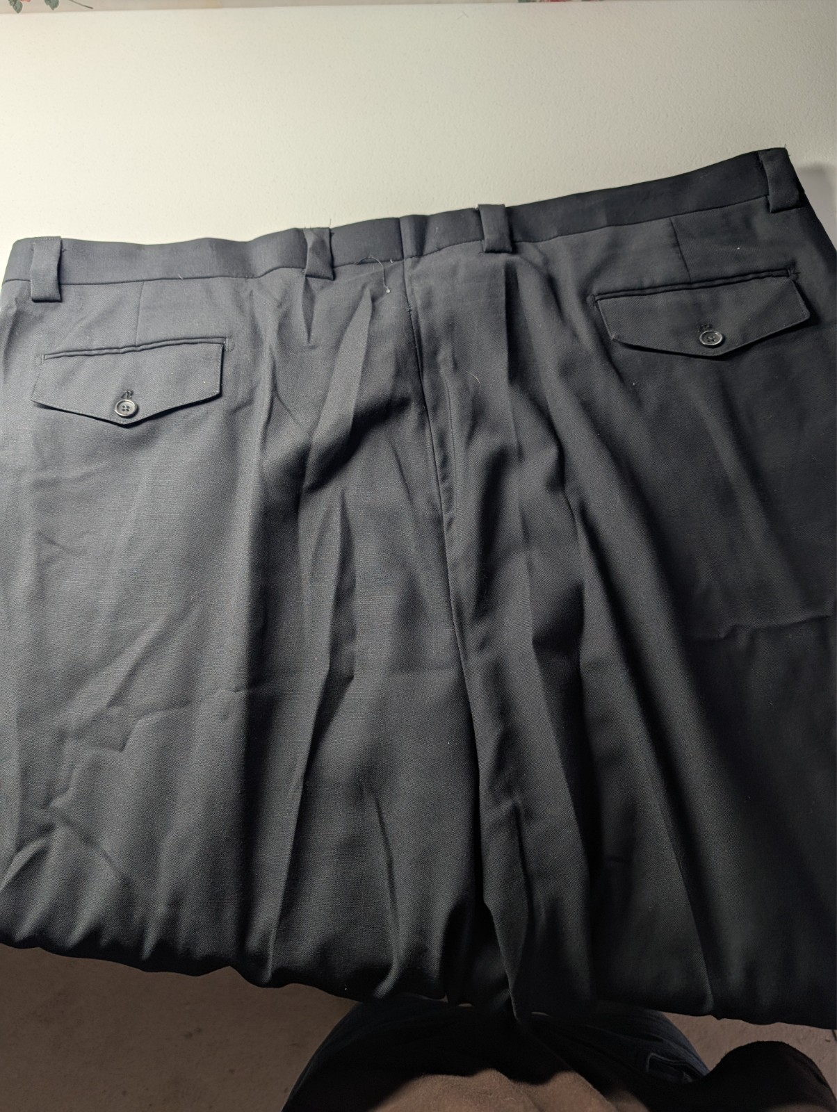 Tiglio Rosso 3 Piece Suit Mens 56L Pants 48×35 Solid Black Super 150s Wool