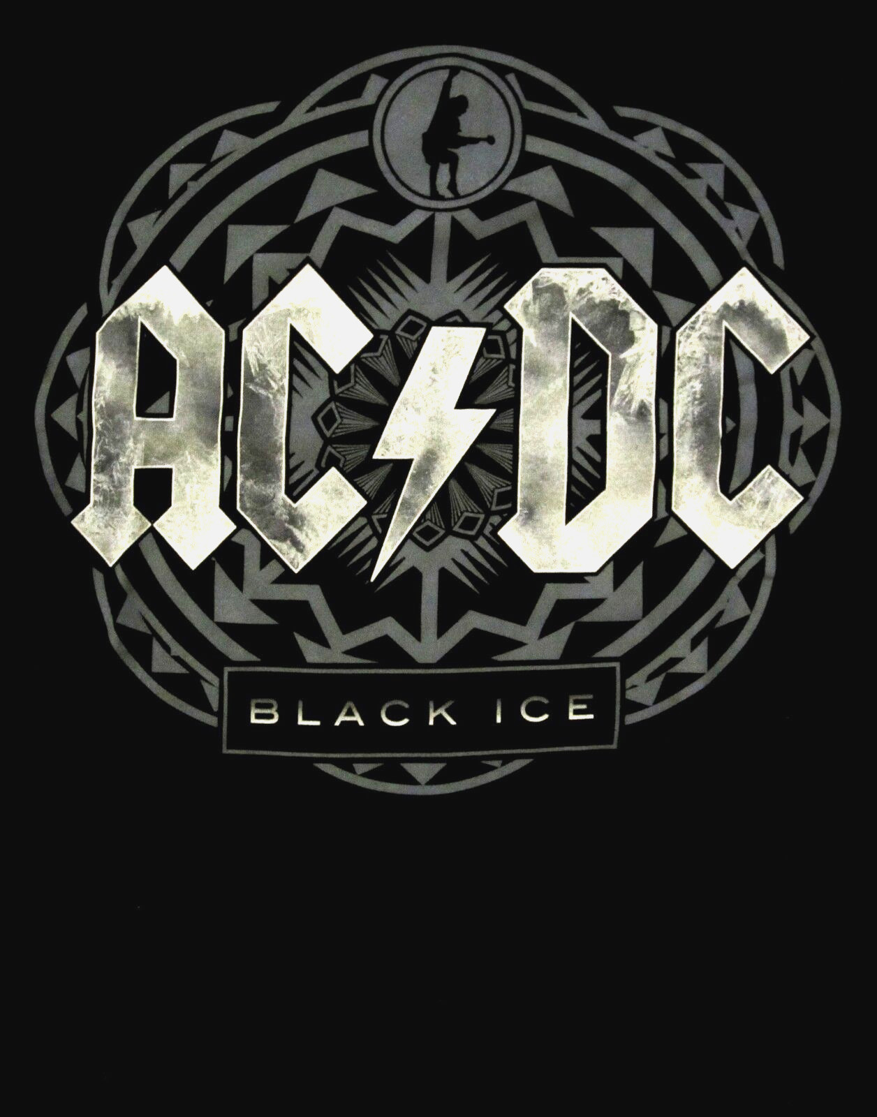 AC/DC cd cvr Angus Young BLACK ICE Official SHIRT LRG New