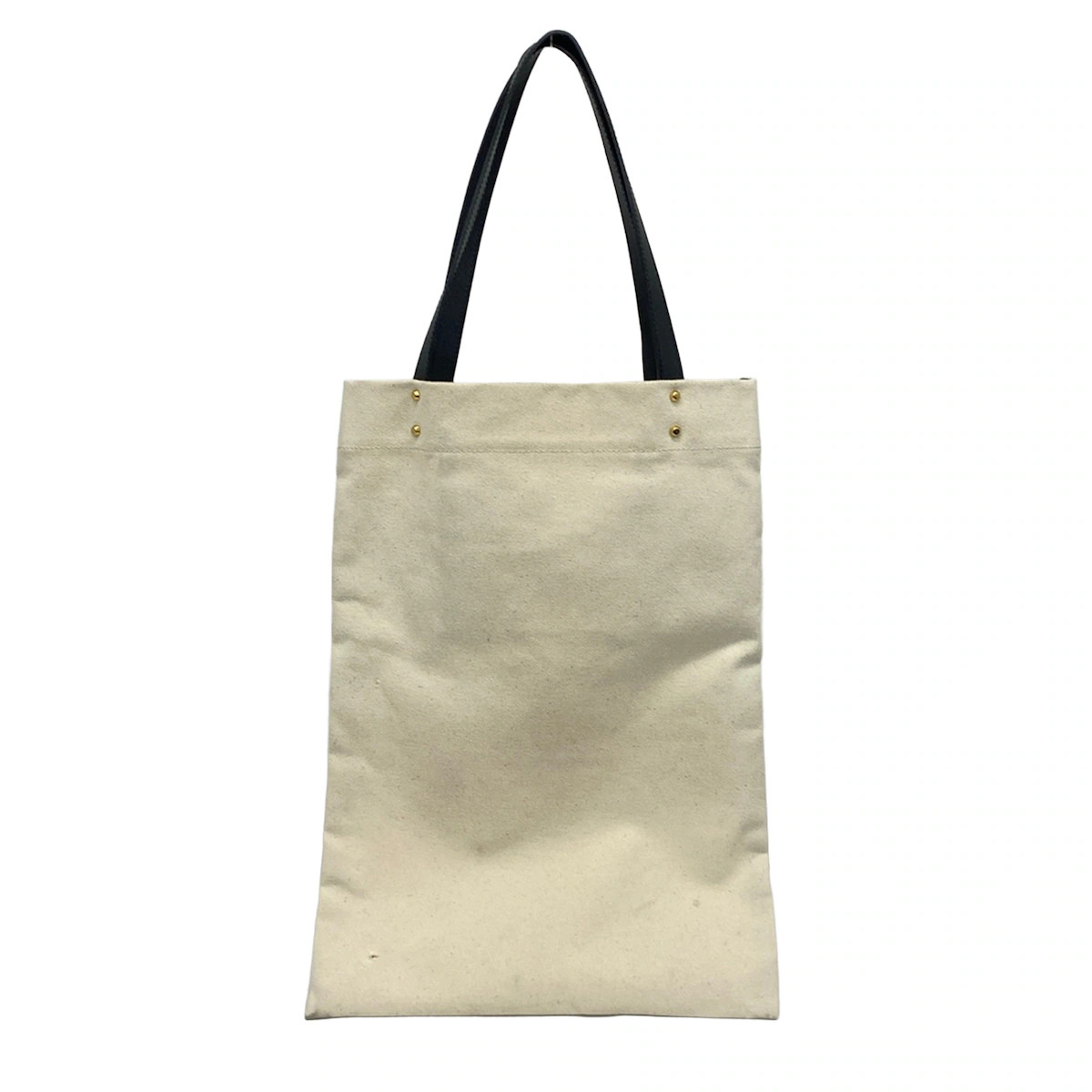 CULLNI – Cream Black Canvas Leather Tote Bag