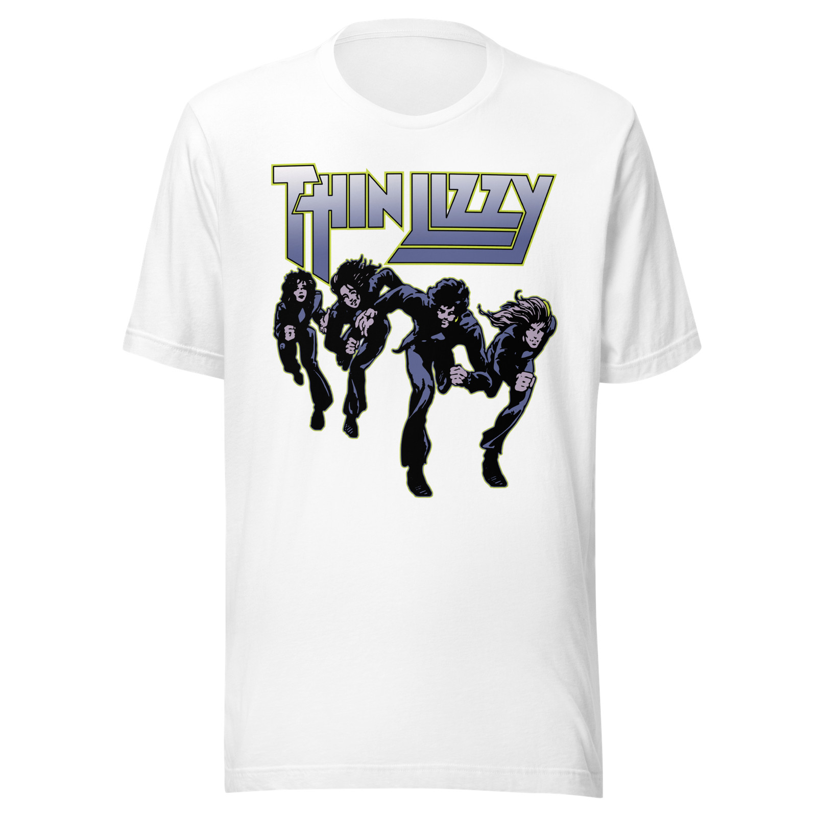 Stakes Thin Lizzy Jailbreakers Jumbo Print T-Shirt T-Shirt White New