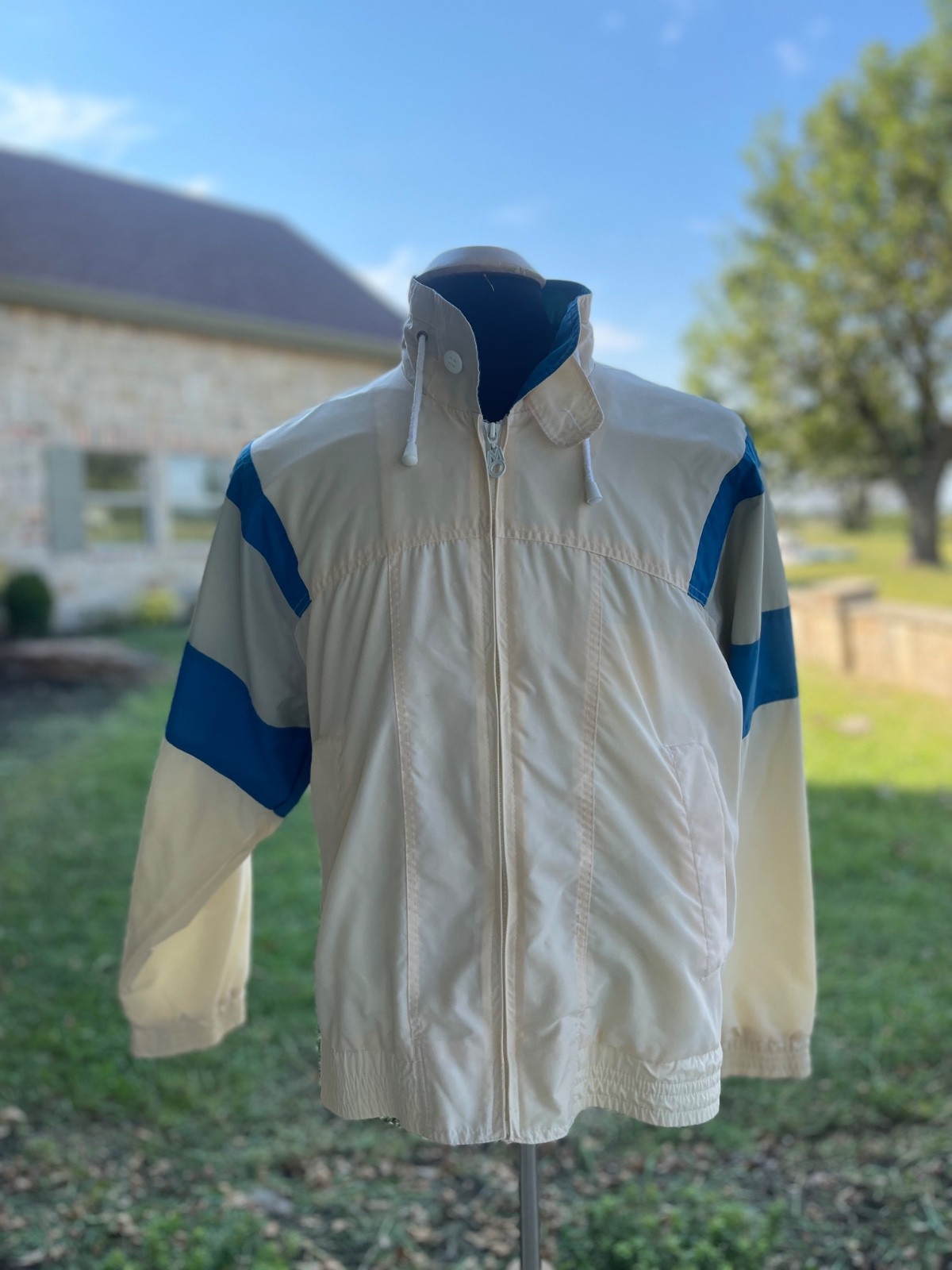 Vintage Members Only Y2k Color Block Windbreaker 100% Nylon Jacket M
