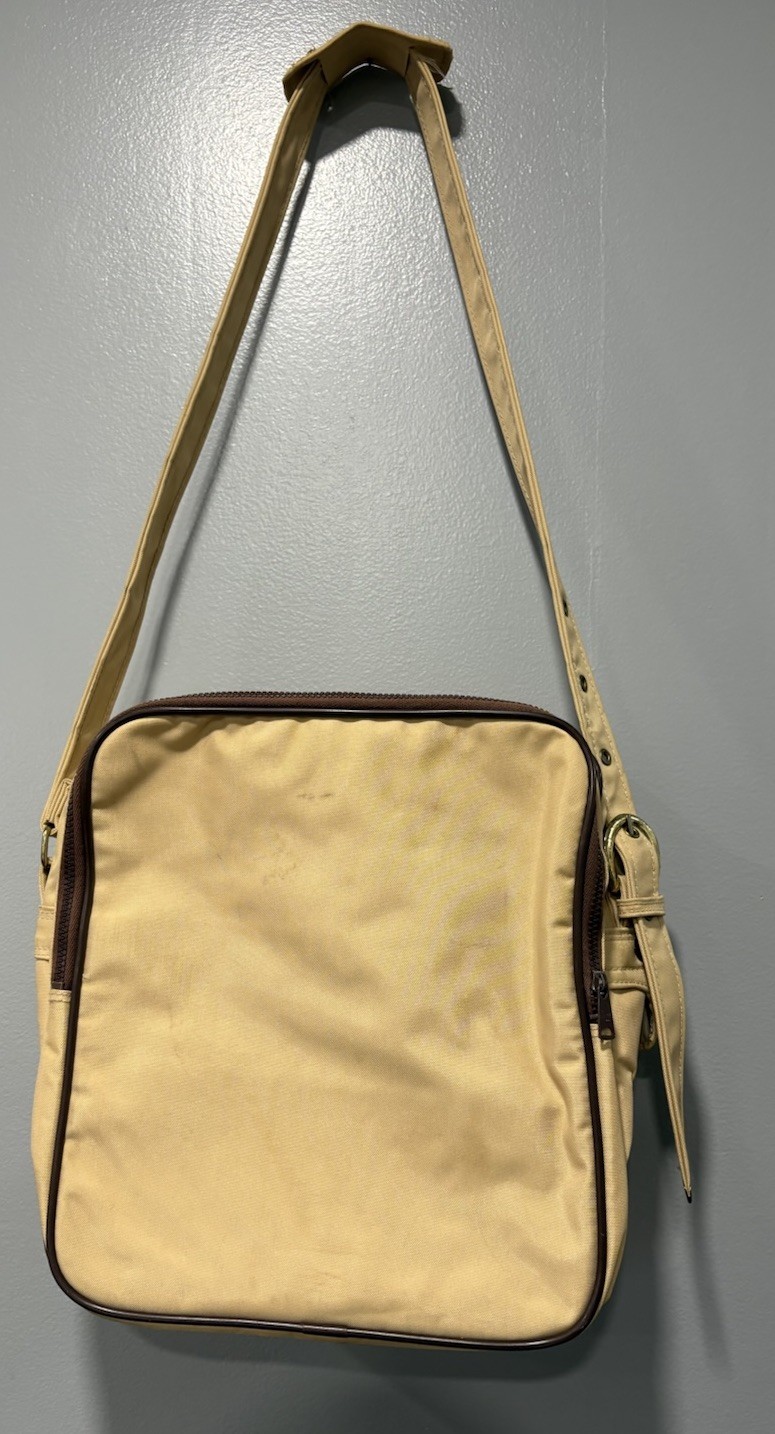Vintage Beige Adidas 1980’s Shoulder Bag 12″ X 8″ X 12″ Art No 40230 Retro Style