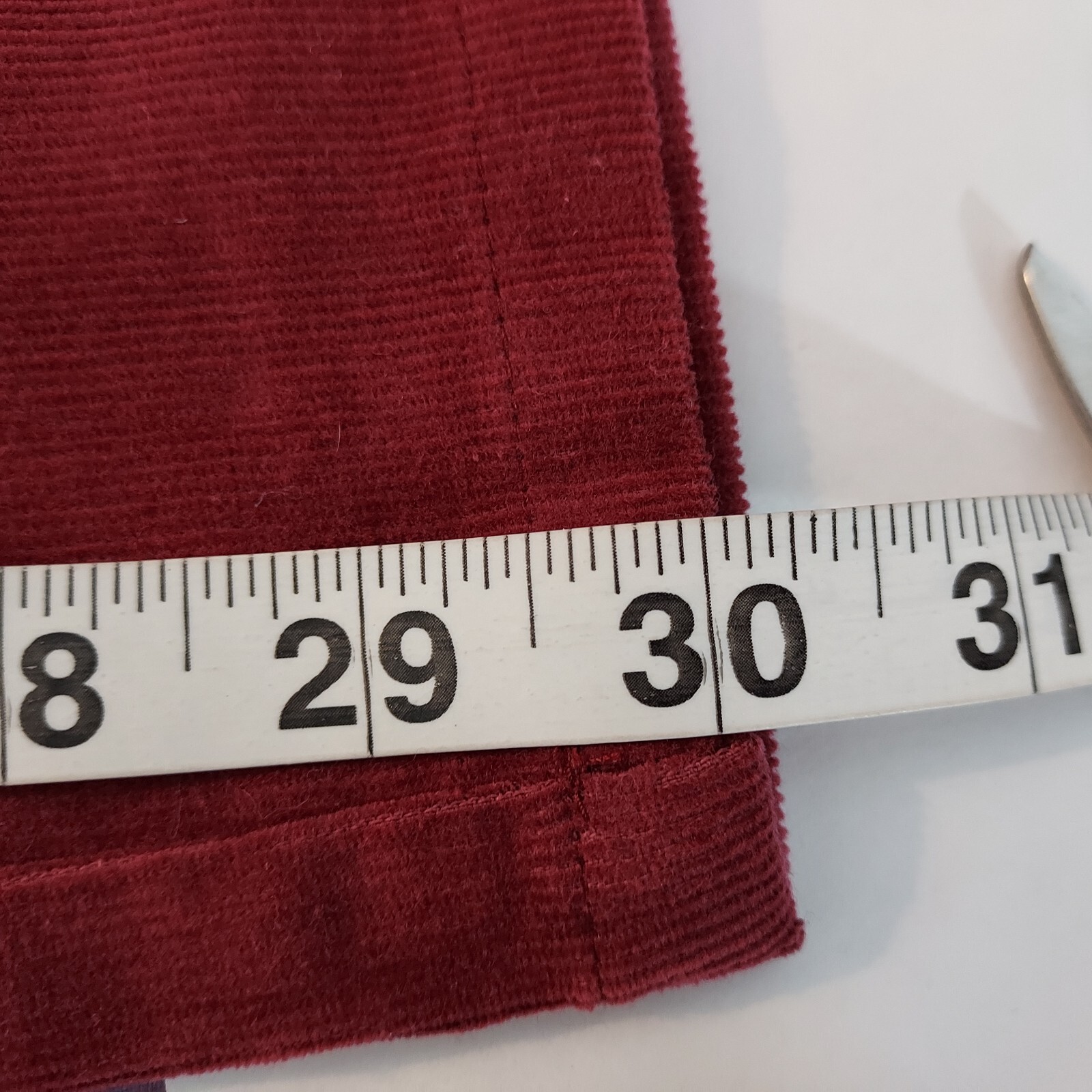 Blair Pants Burgundy Corduroy Stretch Women Size 20 Zipper Front Pockets 38×30