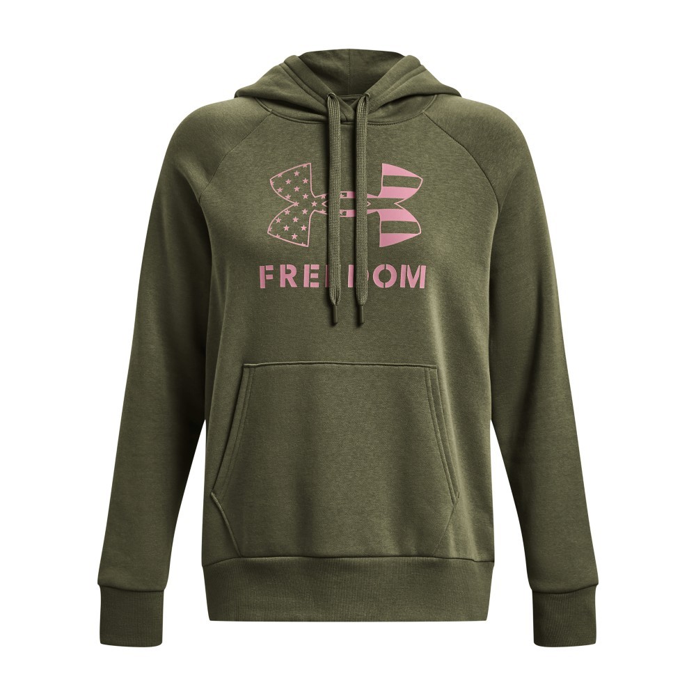 Under Armour 1379624 Women’s UA Freedom Rival Fleece Hoodie, OD Green, X-Large
