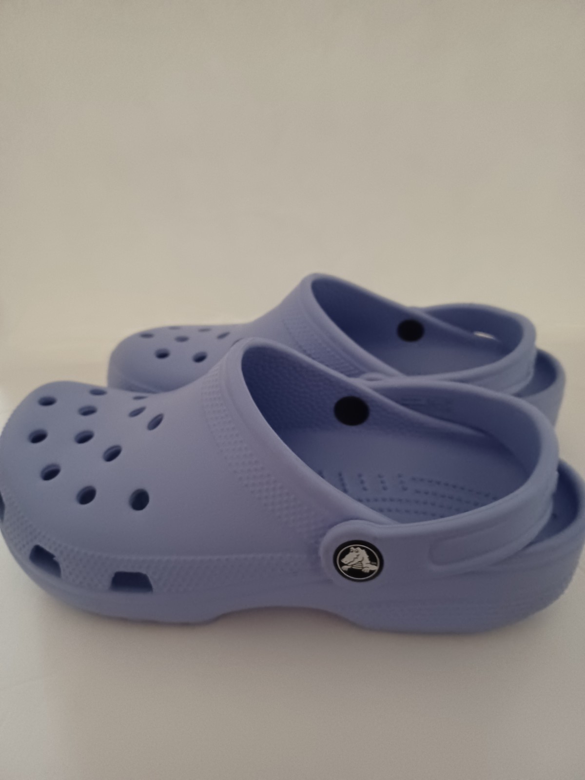 Crocs Classic Clog Purple Slip-On Sandals US 5 Synthetic Comfort Logo