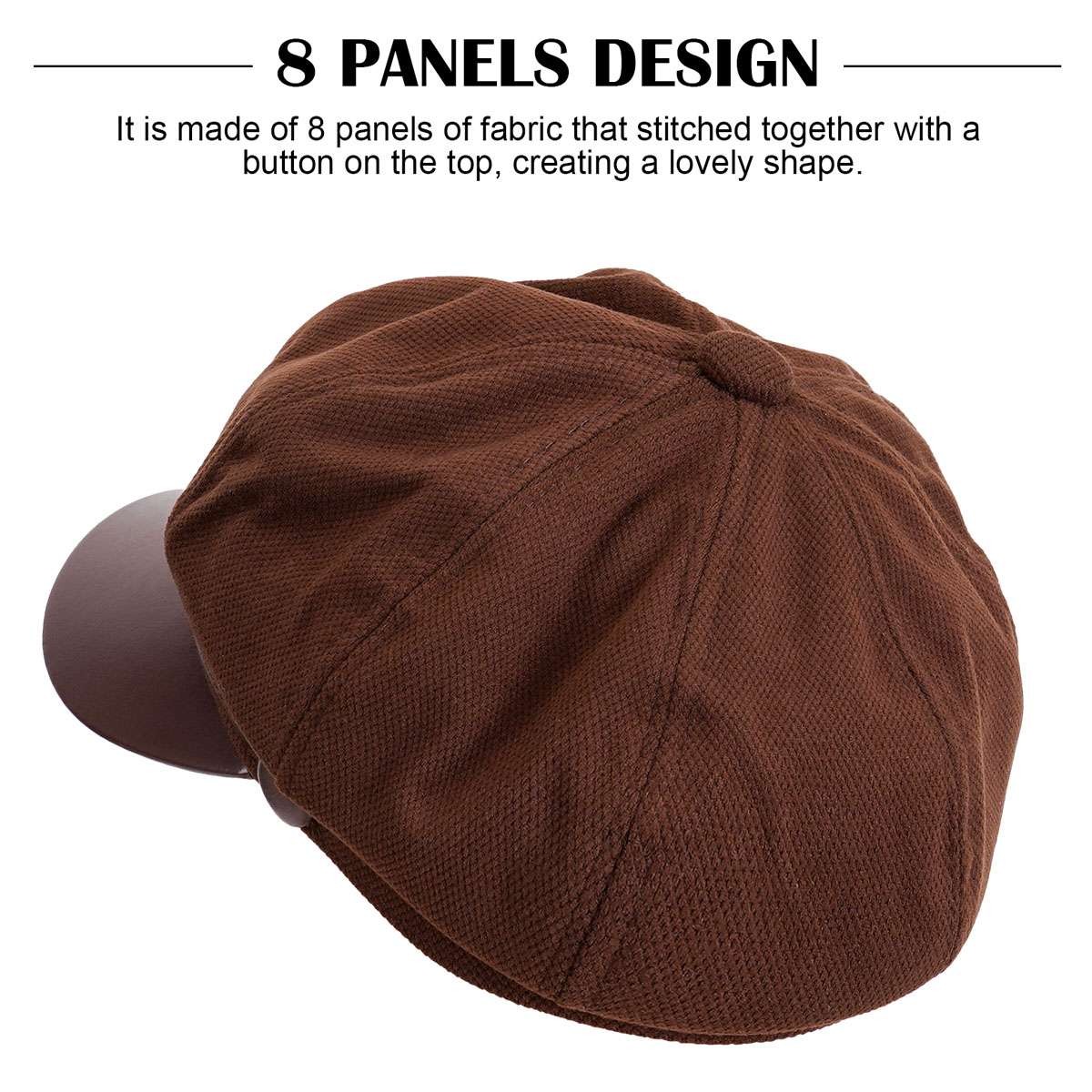 Fashion Women Men Newsboy Hat Baker Boy Peaked Beret Cap Vintage Visor Hat Cap
