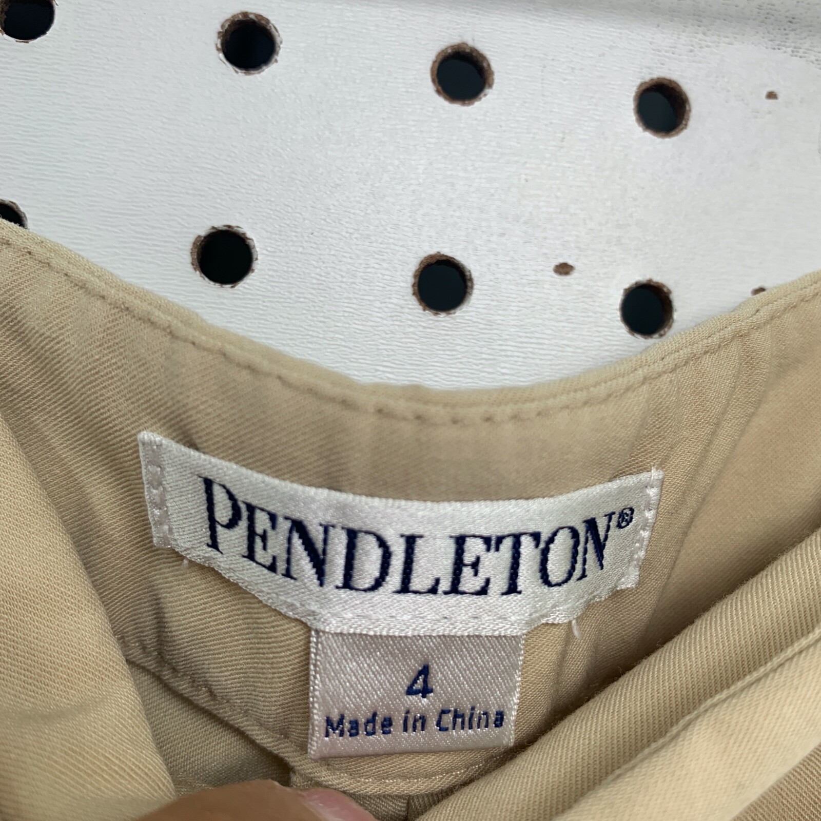 Pendleton Womens Business Pants Beige Size 4 Polyester Spandex blend 28X30