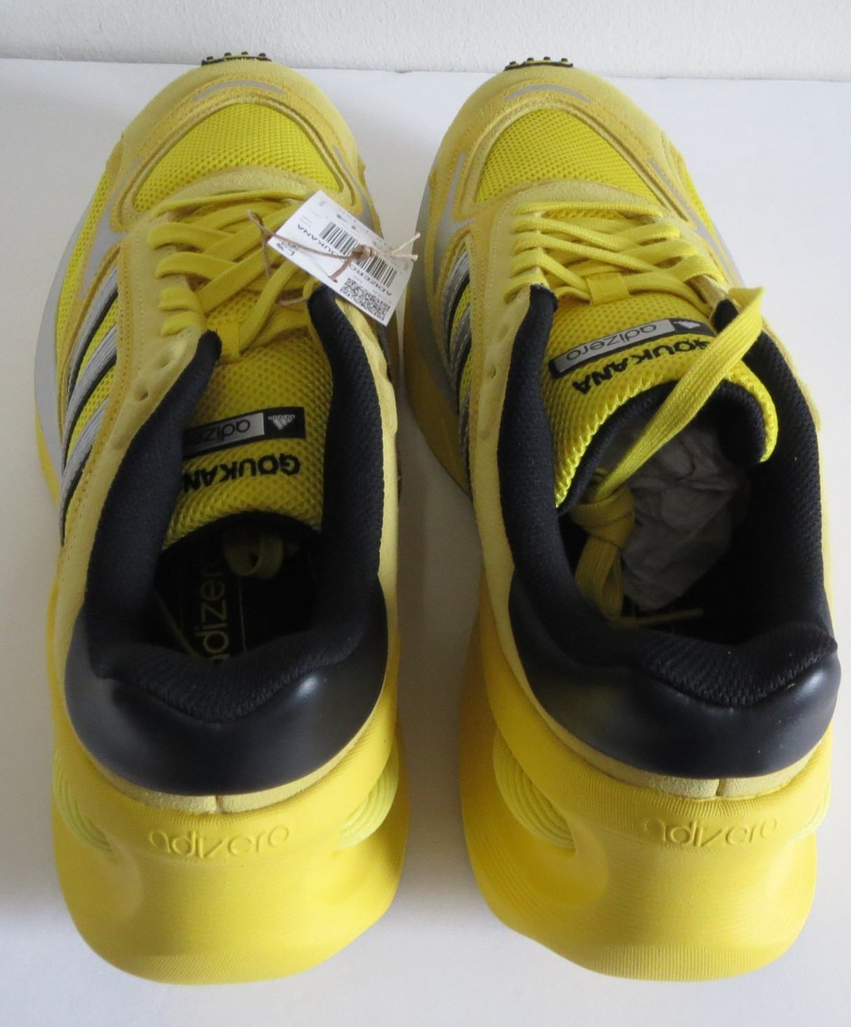 adidas Adizero Goukana Yellow Core Black Men’s Size 13 JP7177 Chunky Runner NWT