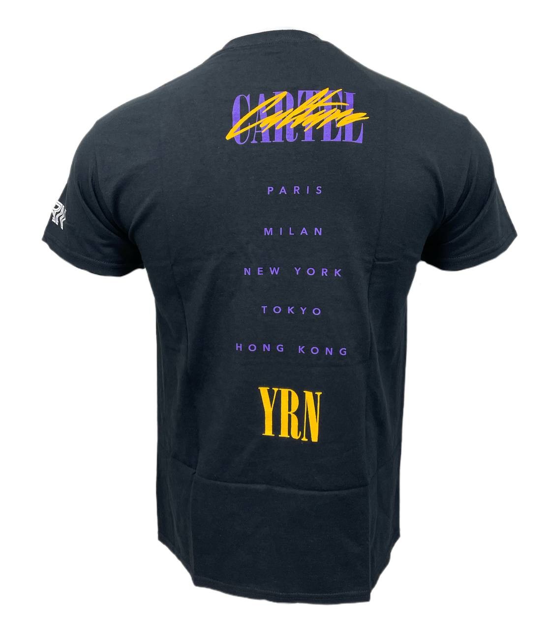 YRN Men’s Black Cotton Printed Short Sleeve T-Shirt Size M NWT