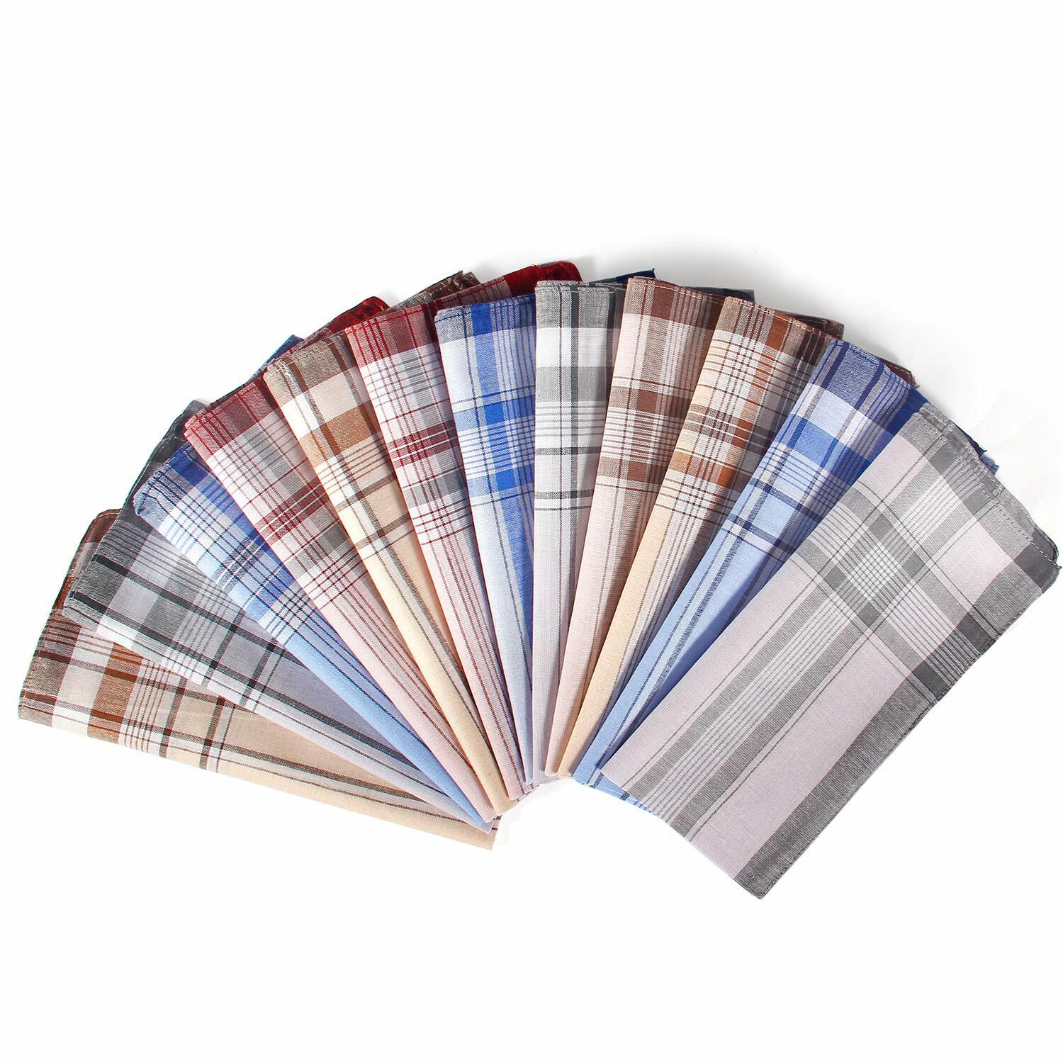 Ohuhu Handkerchiefs for Men, 12 Piece Gift Set 4 Color Hankies