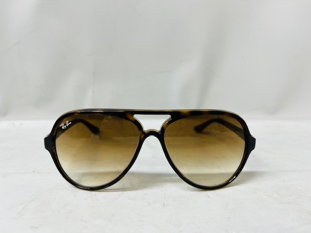 Ray-Ban RB4125 Cats 5000 Classic Glasses-Light Havana w/Bwn Grad Lens*New/Defect