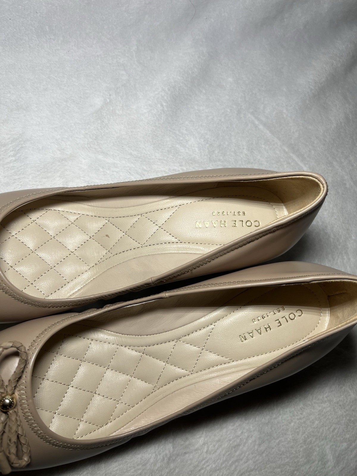 Cole Haan Leather 1 Inch Ballet-Inspired Wedge Pumps Size 8