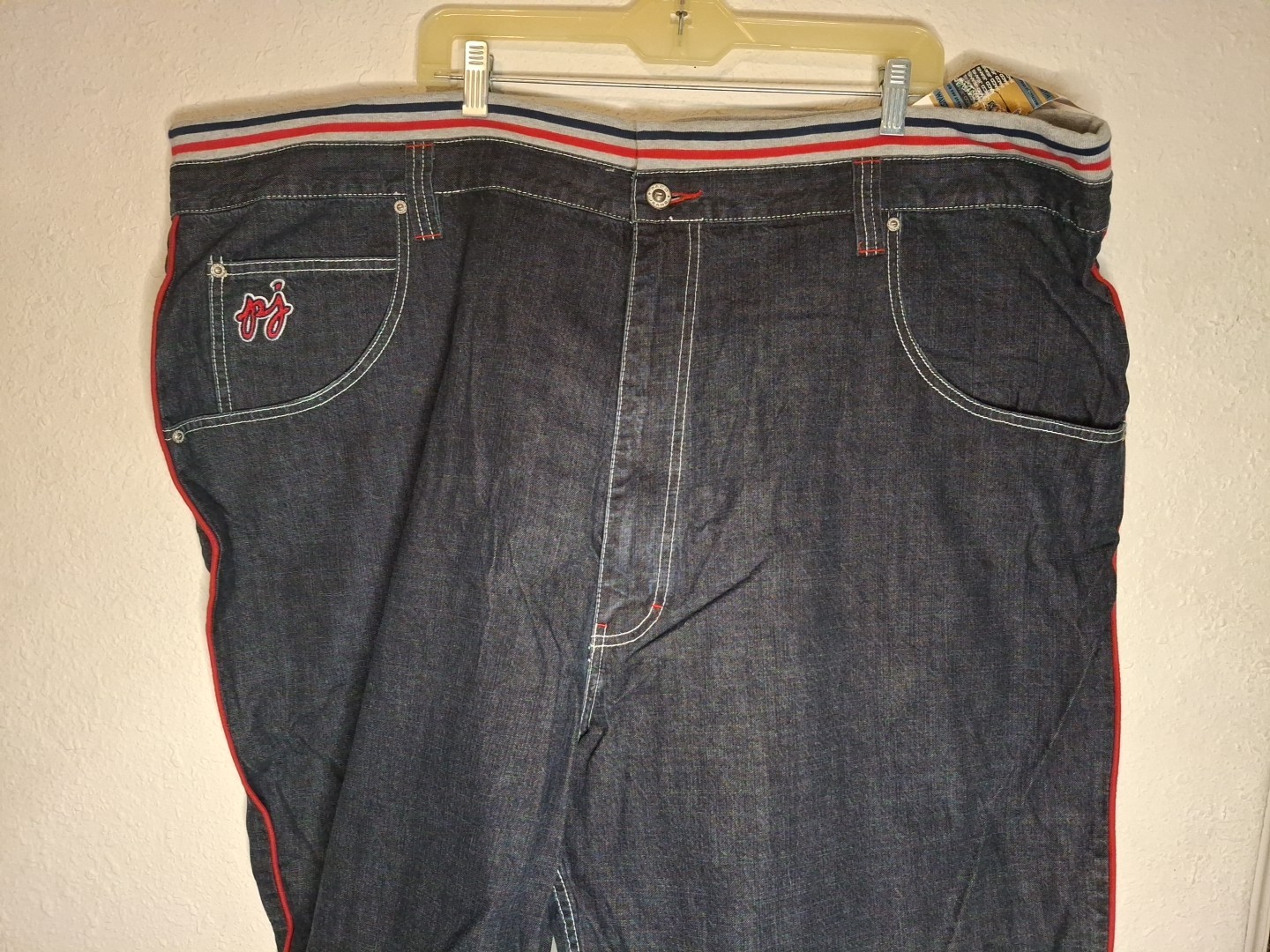 Y2k Baggy Paco Elite Jeans Mens 52×32 Cross Fire Blue/black !!!RARE!!! #92648G