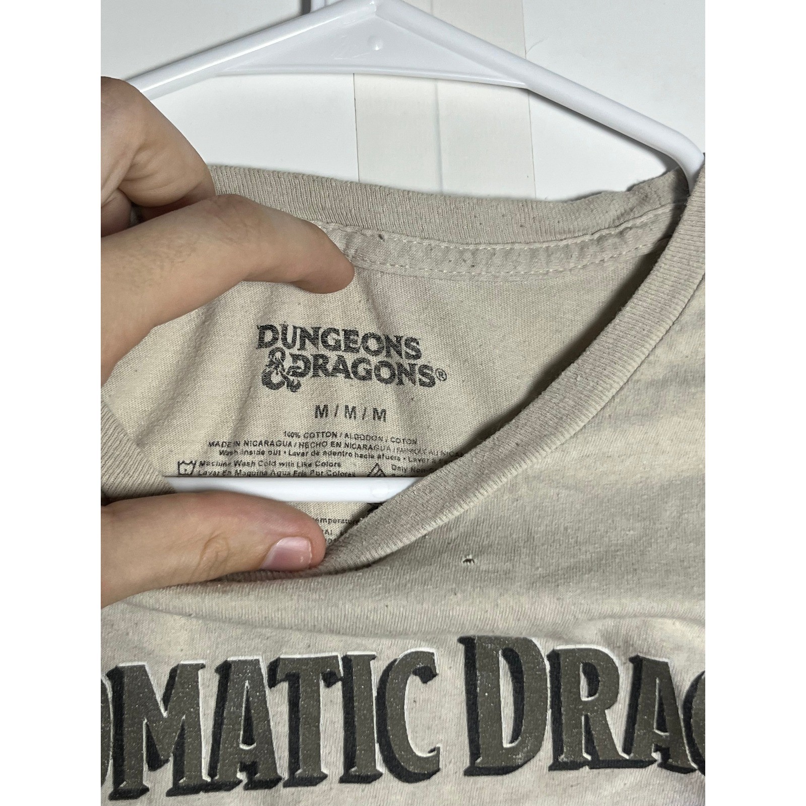 Dungeons & Dragons Chromatic Dragons Graphic T-Shirt Tan Size Medium D&D Tee