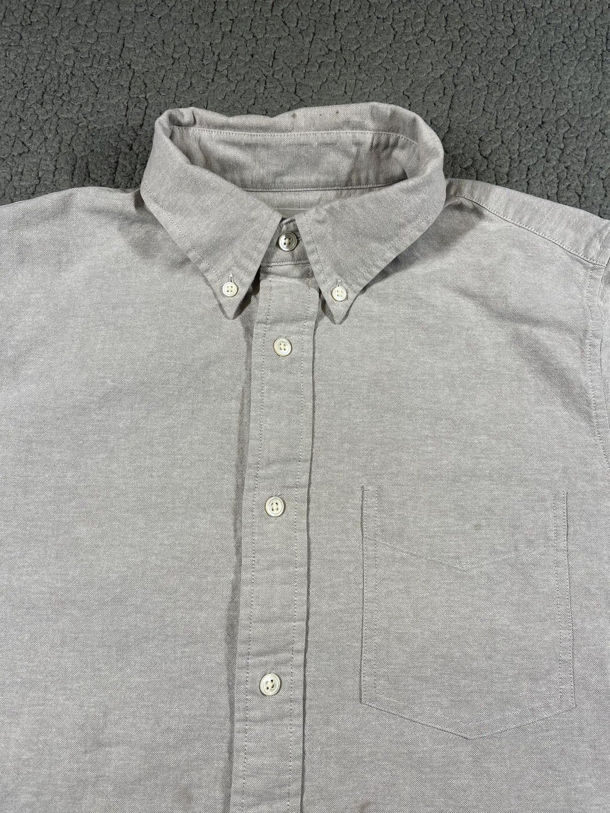 Jack Spade Shirt Mens Medium Gray Oxford Button Down Long Sleeve Cotton Casual