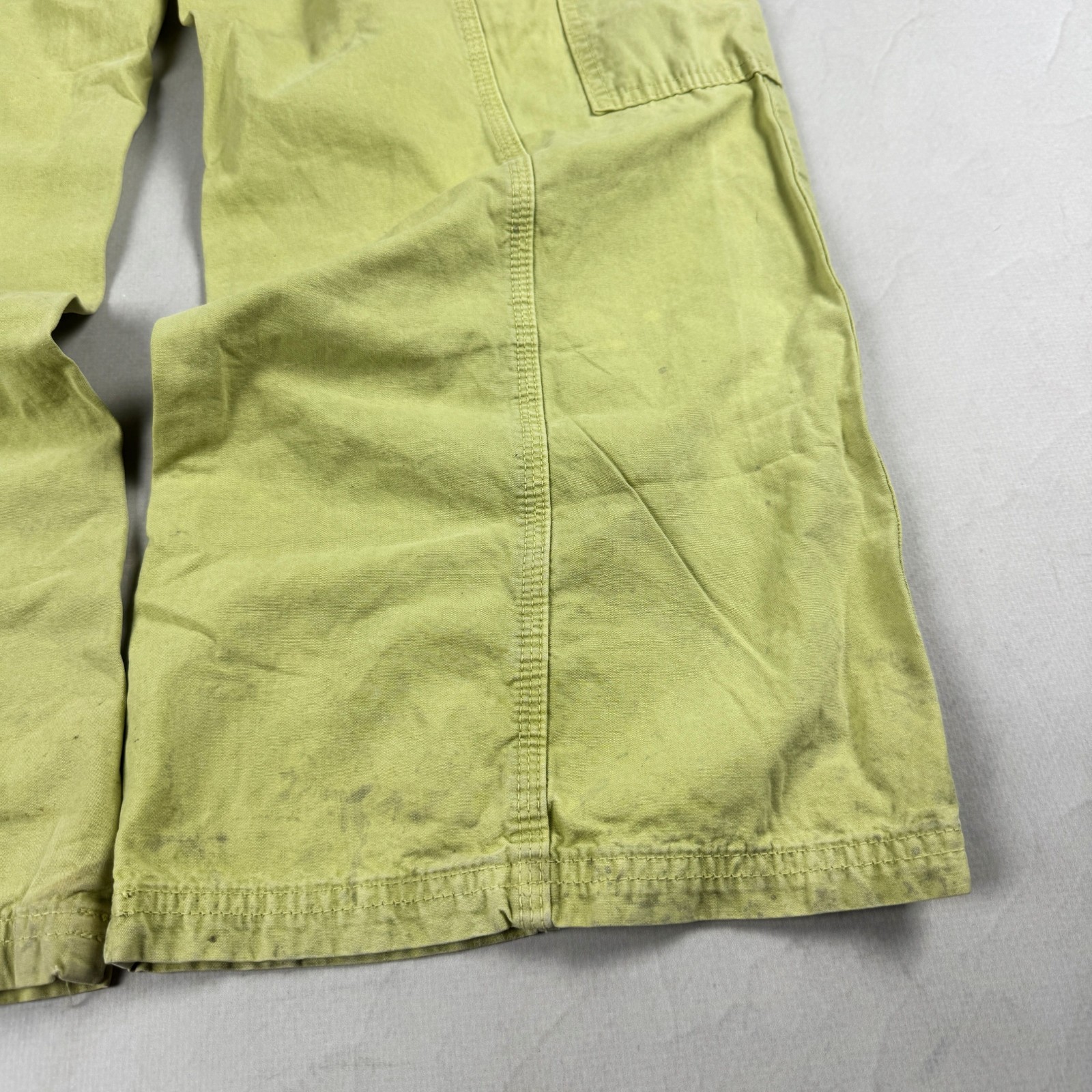 Womens Y2K Lime Green Cargo Pants Wide Leg Utility Multi Pocket Streetwear Baggy