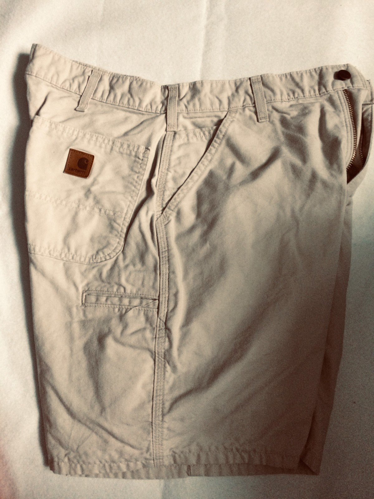 Carhartt B144 PUT Canvas Carpenters mens shorts 34 , 7 1/2 inseam,