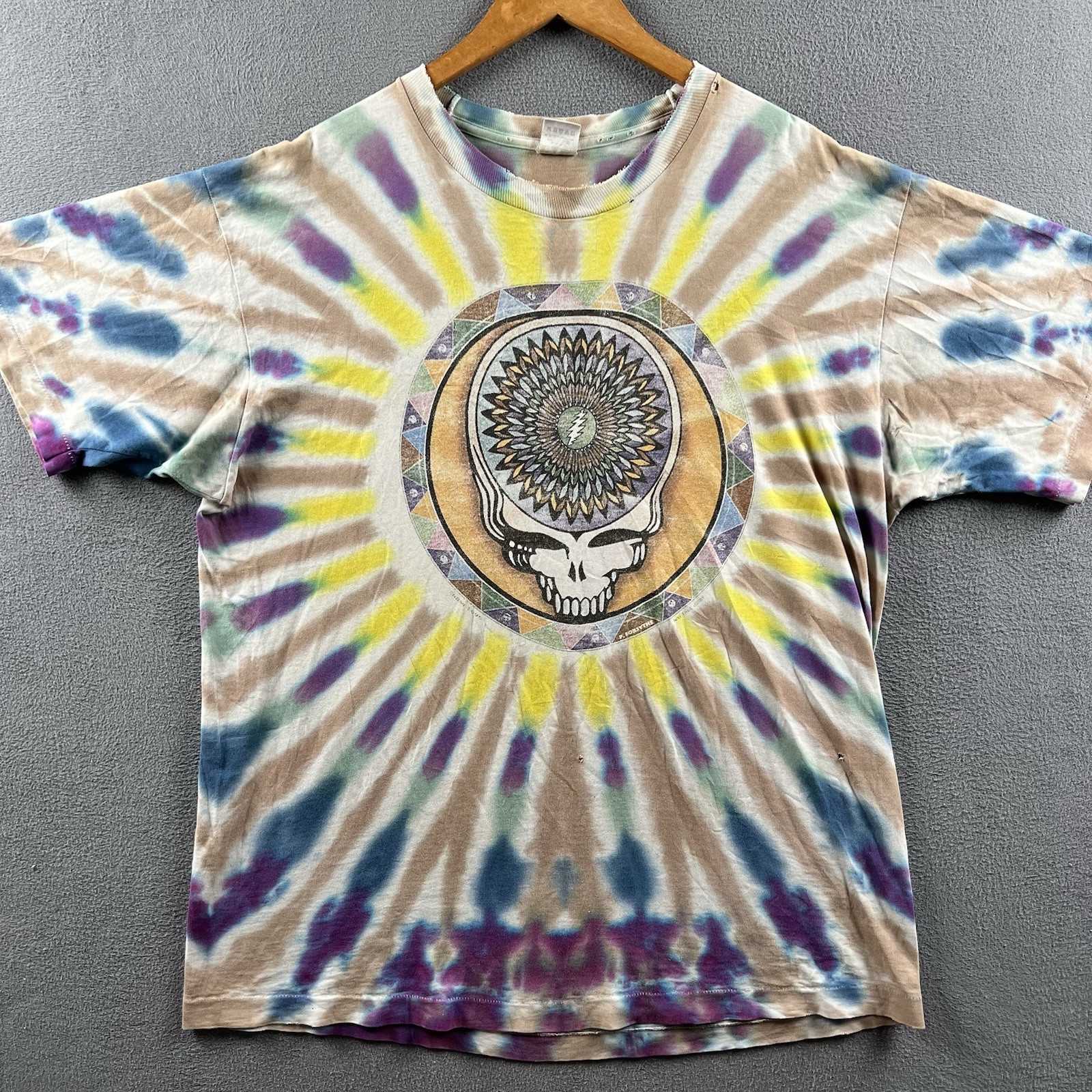 Vintage Grateful Dead Shirt Mens XL Summer Tour 1995 Tie Dye Faded Distressed