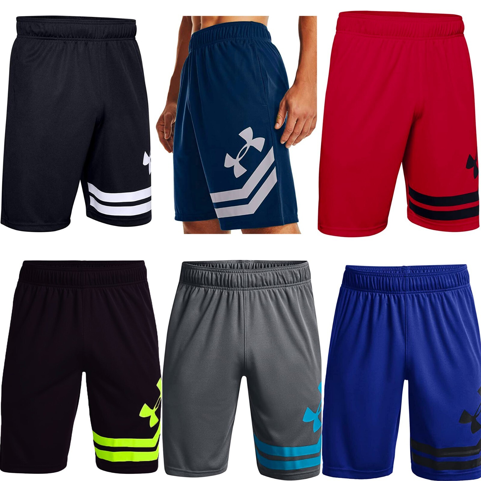 Under Armour Heat Gear Men’s Athletic Shorts Gym Basketball Training Drawstring