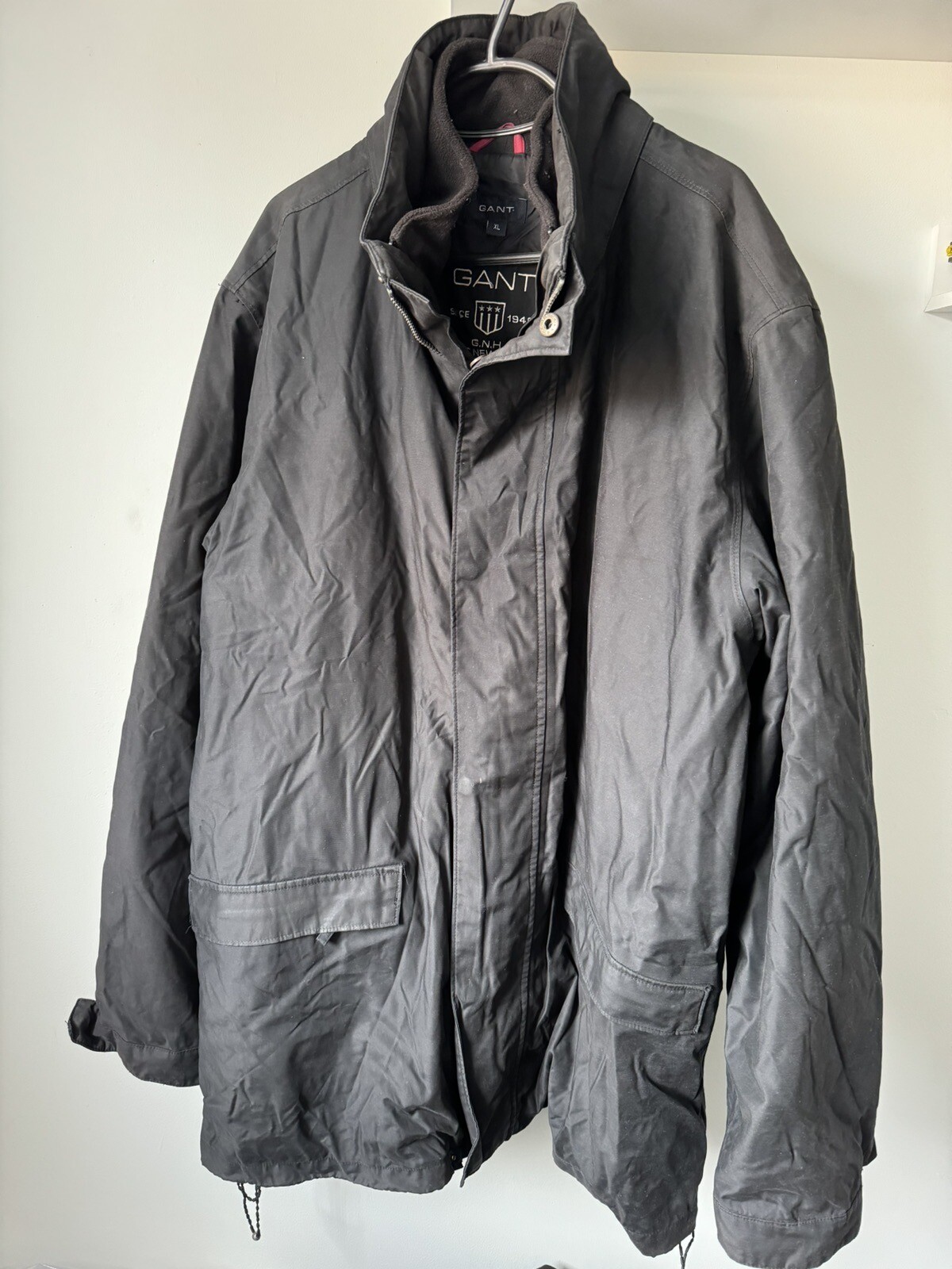 Gant Manhattan Double Jacket 2 in 1 With Removable Fleece & Hood Black Size XL