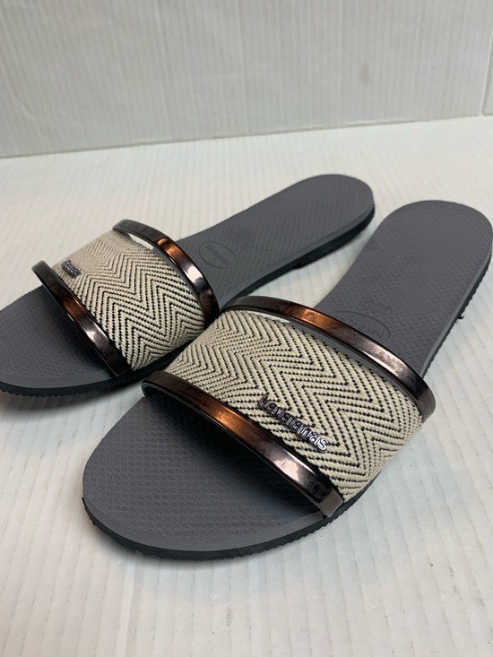 Havianas You Trancoso Slide Sandals Gray Size 41/42 11-12