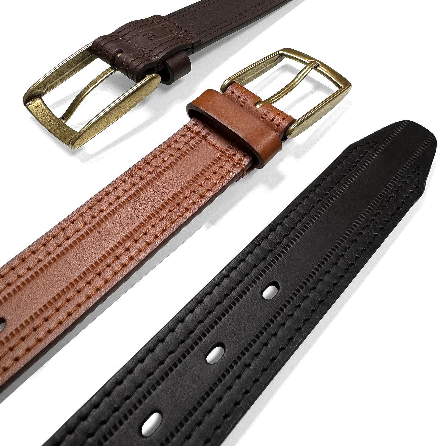 Men’s Belts One Piece 100% Genuine Leather Work Business Dress Belt