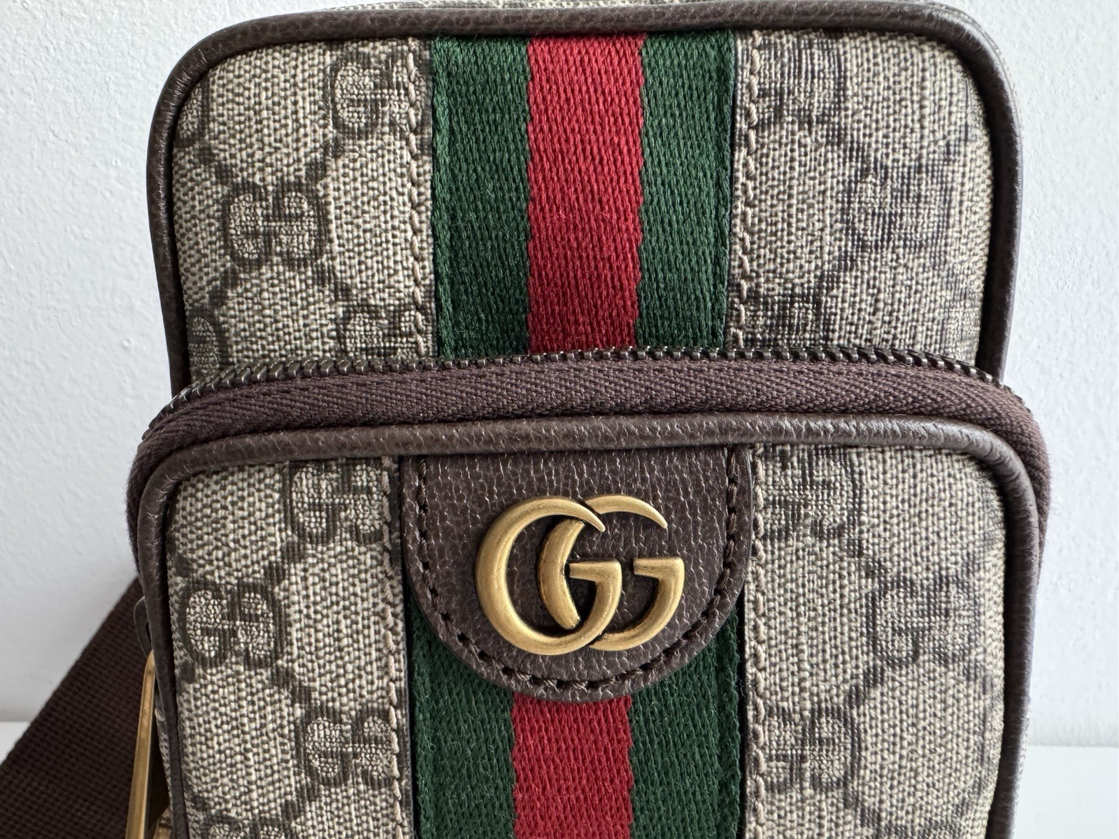 NEW Gucci GG Supreme Monogram Ophidia Web Shoulder Crossbody Bag 752565