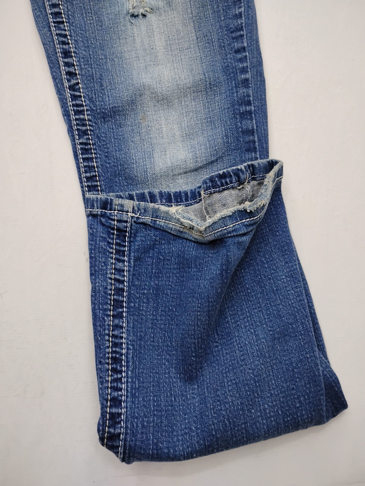 Amethyst Jeans Low Rise Bootcut Thick Stitch Flap Pockets Women’s 9 Blue Y2k