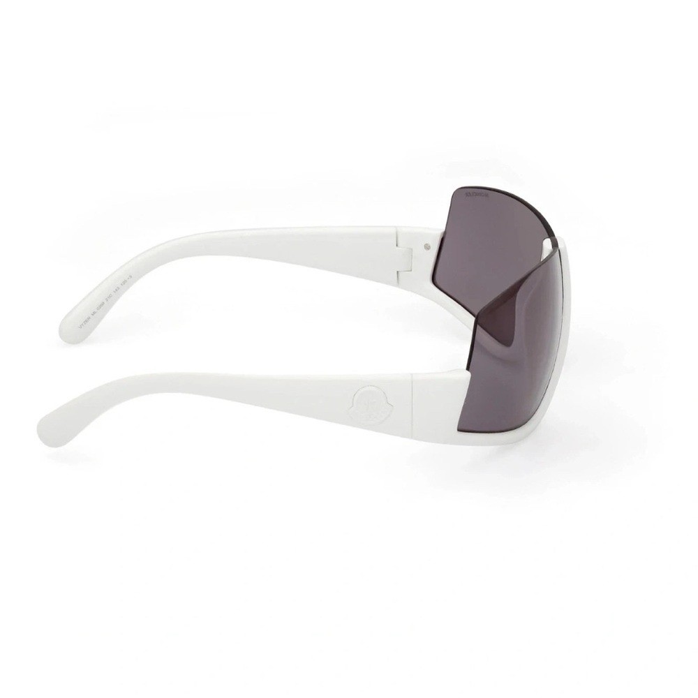 MONCLER Vyzer ML0269 21C UNISEX SEMI RIM SUNGLASSES WHITE PRE-OWNED EXCELLENT