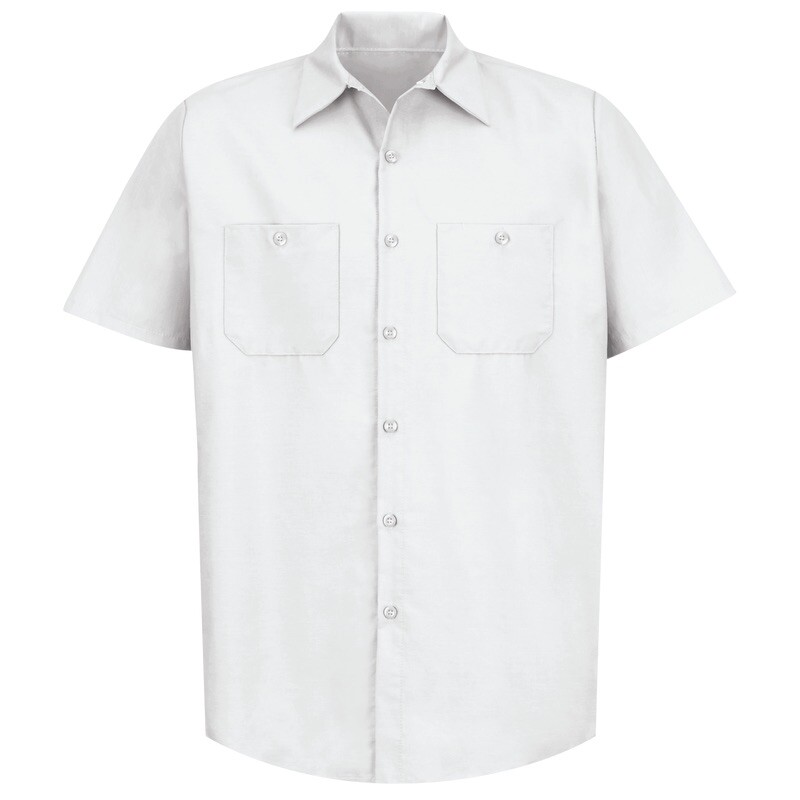 NEW Red Kap Men’s Medium White Short Sleeve Industrial Work Shirt SP24