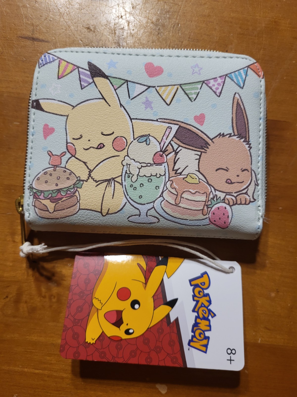 Loungefly Pokemon Pikachu Eevee Cafe Food Bifold Wallet