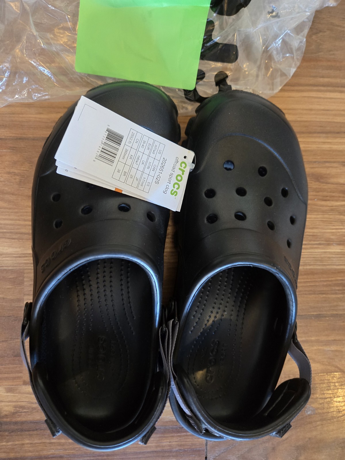 Crocs Offroad Sport Clog Waterproof, Adjustable Heel Strap, Rugged Lug Sole 7 9