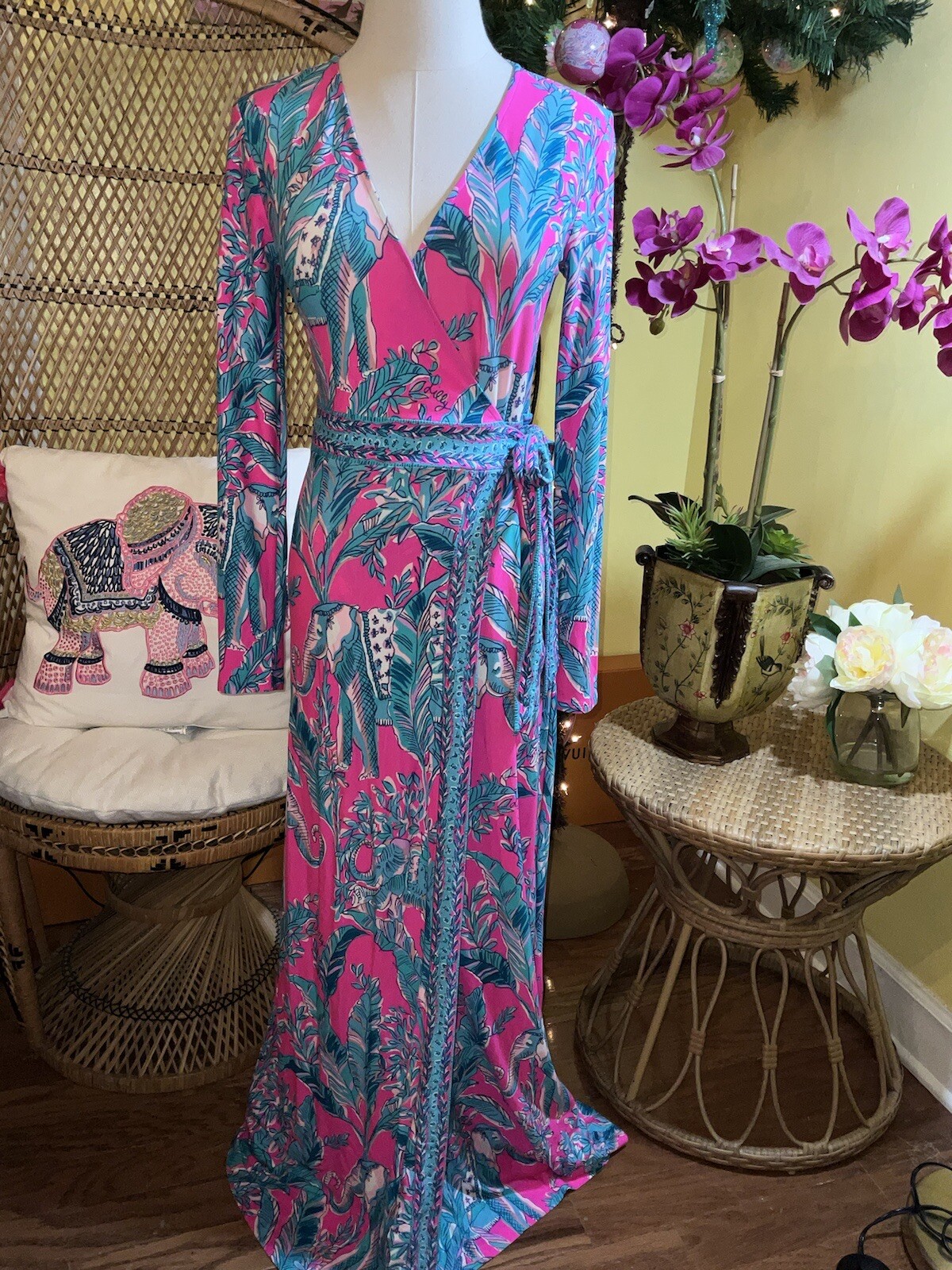 Lilly Pulitzer NWT Marseilles Wrap Maxi Talk Story to Me 🦄 Size XXS,M