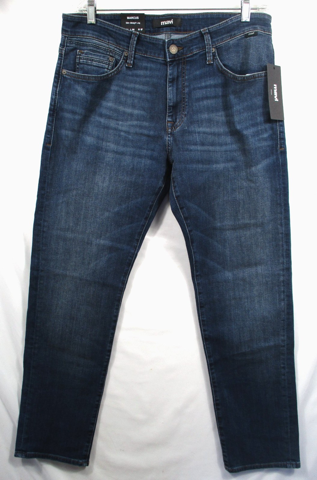 -NWT Mavi Marcus Slim Straight Leg Men’s Jeans Navy Sz 34×32