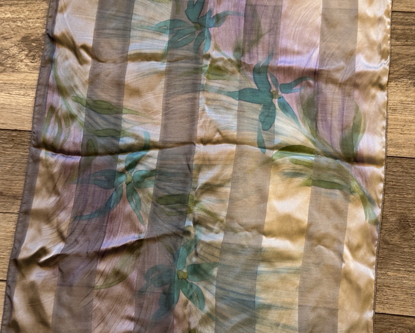 🔥 Vintage ~ PIERRE BACCARA ~ Silk Scarf ~ Size 16-1/4” X 59-1/4” Made In France