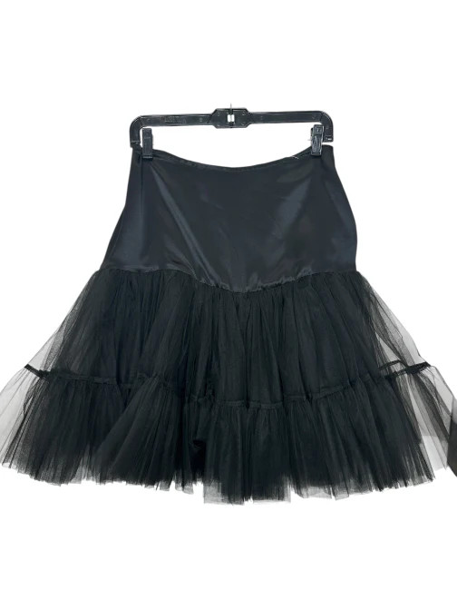 Morgane Le Fay Silk Mini Skirt in Black