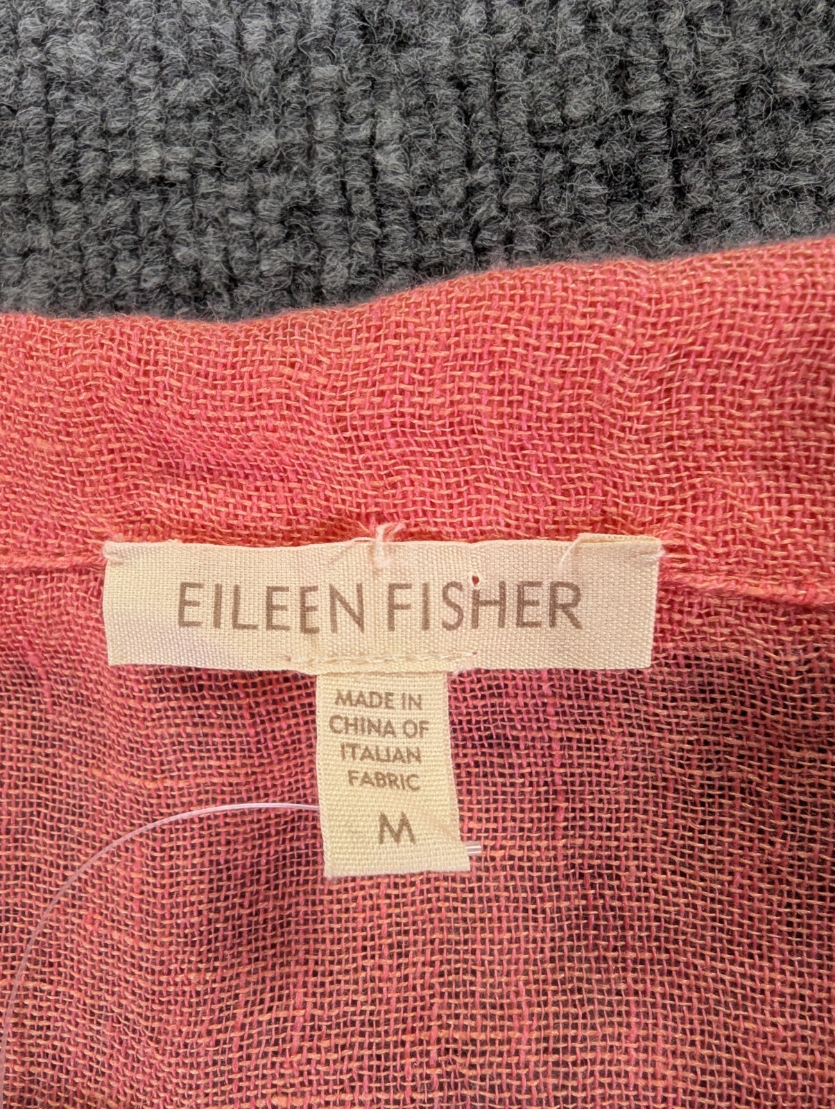 NEW! Eileen Fisher Linen Gauze Duster/Dresse Knee Length Women’s Sz Med Begonia