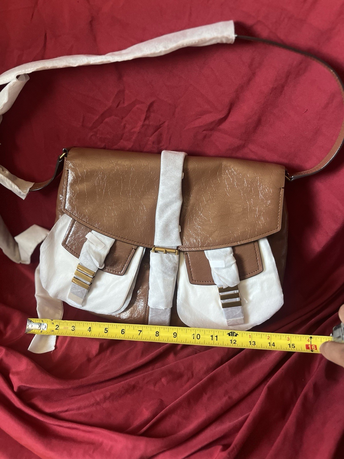 Michael Kors Hamilton Light Brown Saffiano Leather Satchel/messenger Bag