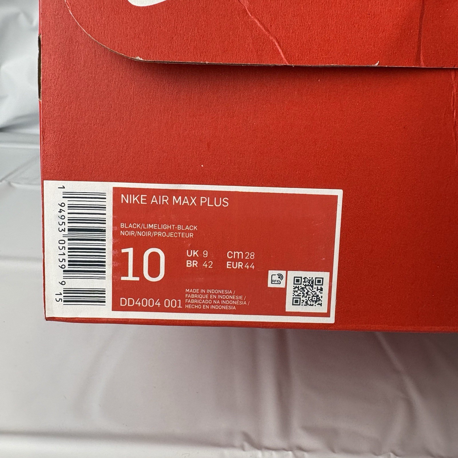 Nike Air Max Plus TN Spider Web Halloween US Men’s Size 10 New in Box DD4004-001
