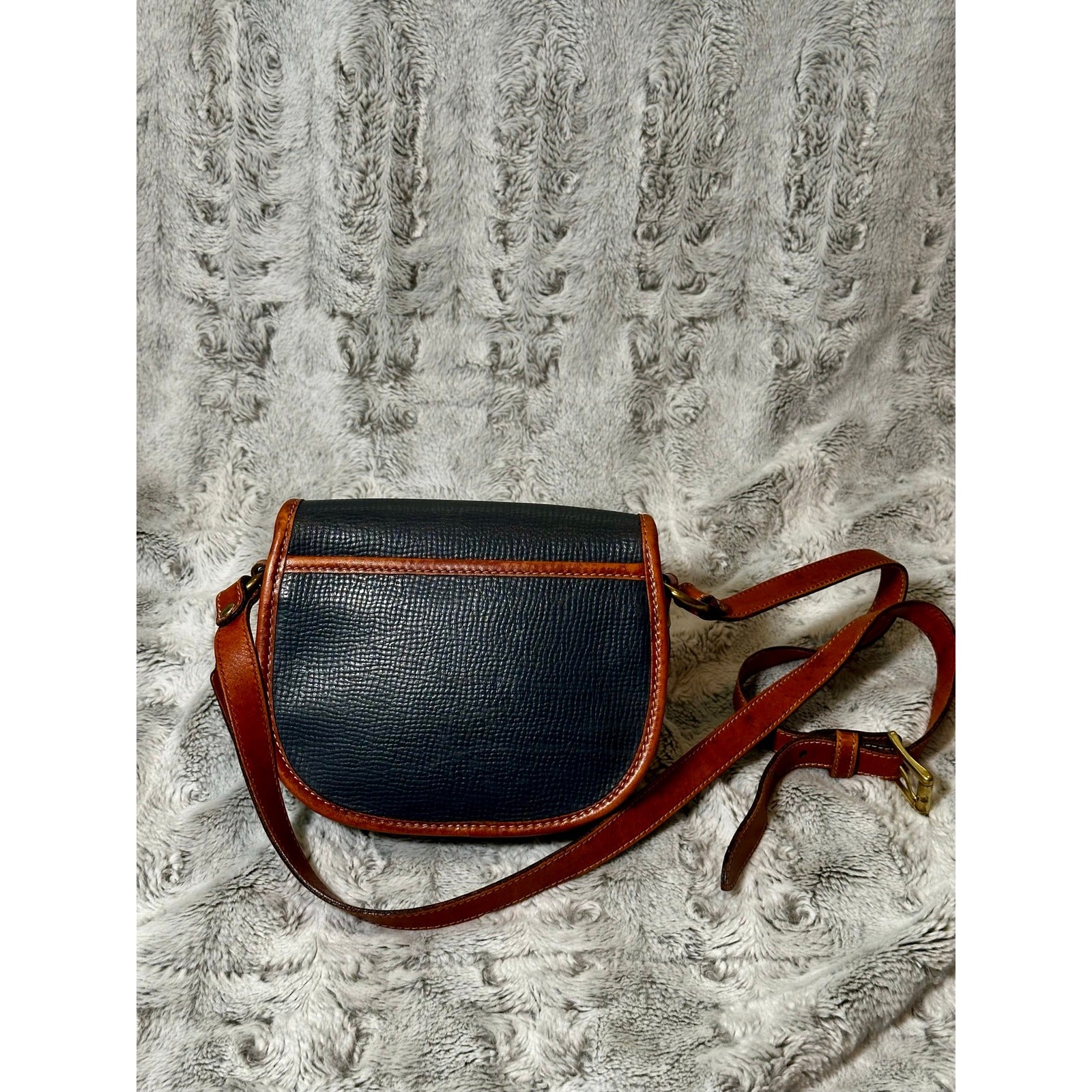 HTF Vintage Coach Sheridan Dakota Cassidy 4204 Navy British Tan Mini Bag USA