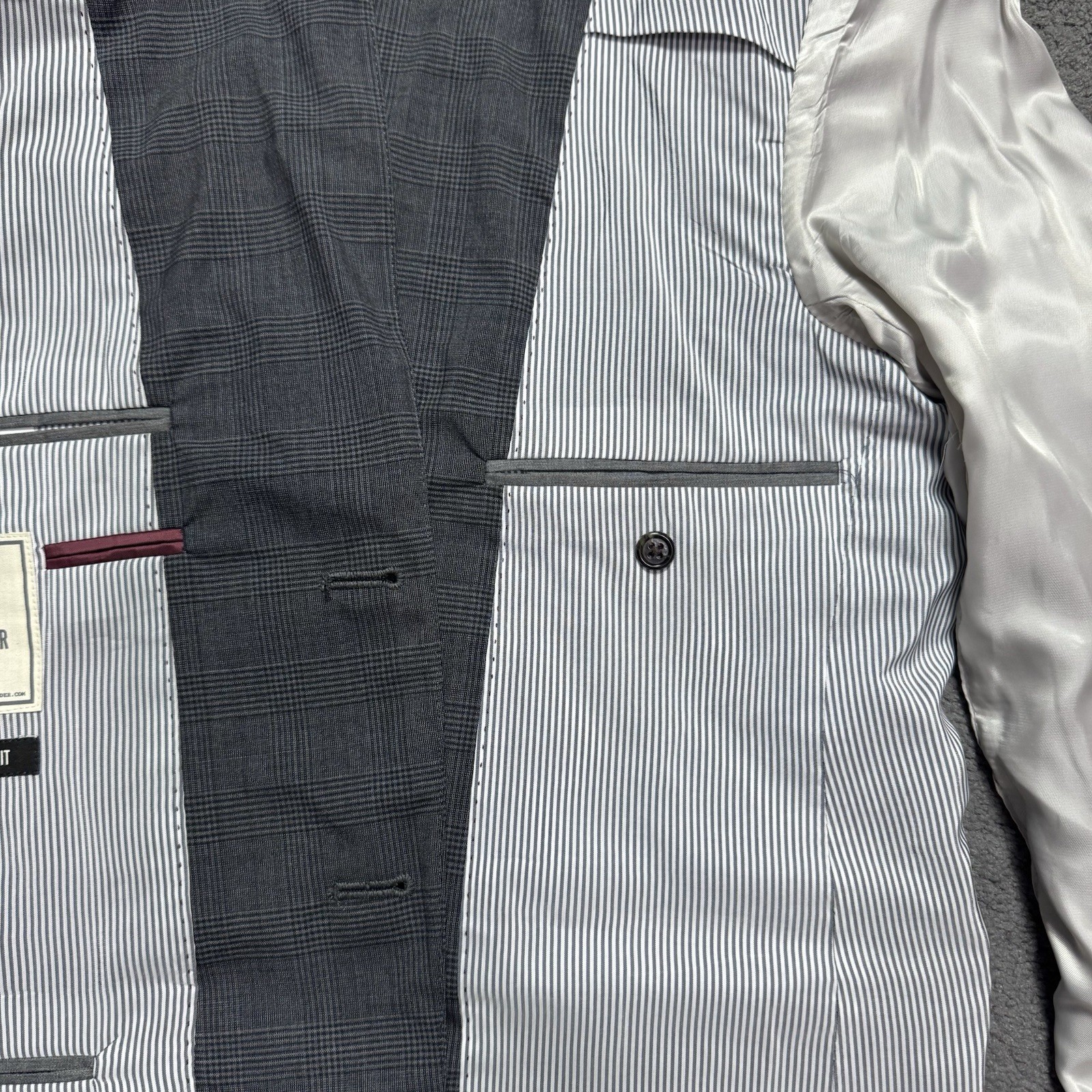 Todd Snyder Mayfair Fit Wool Glen Plaid Sport Coat Blazer Gray 36S Made USA