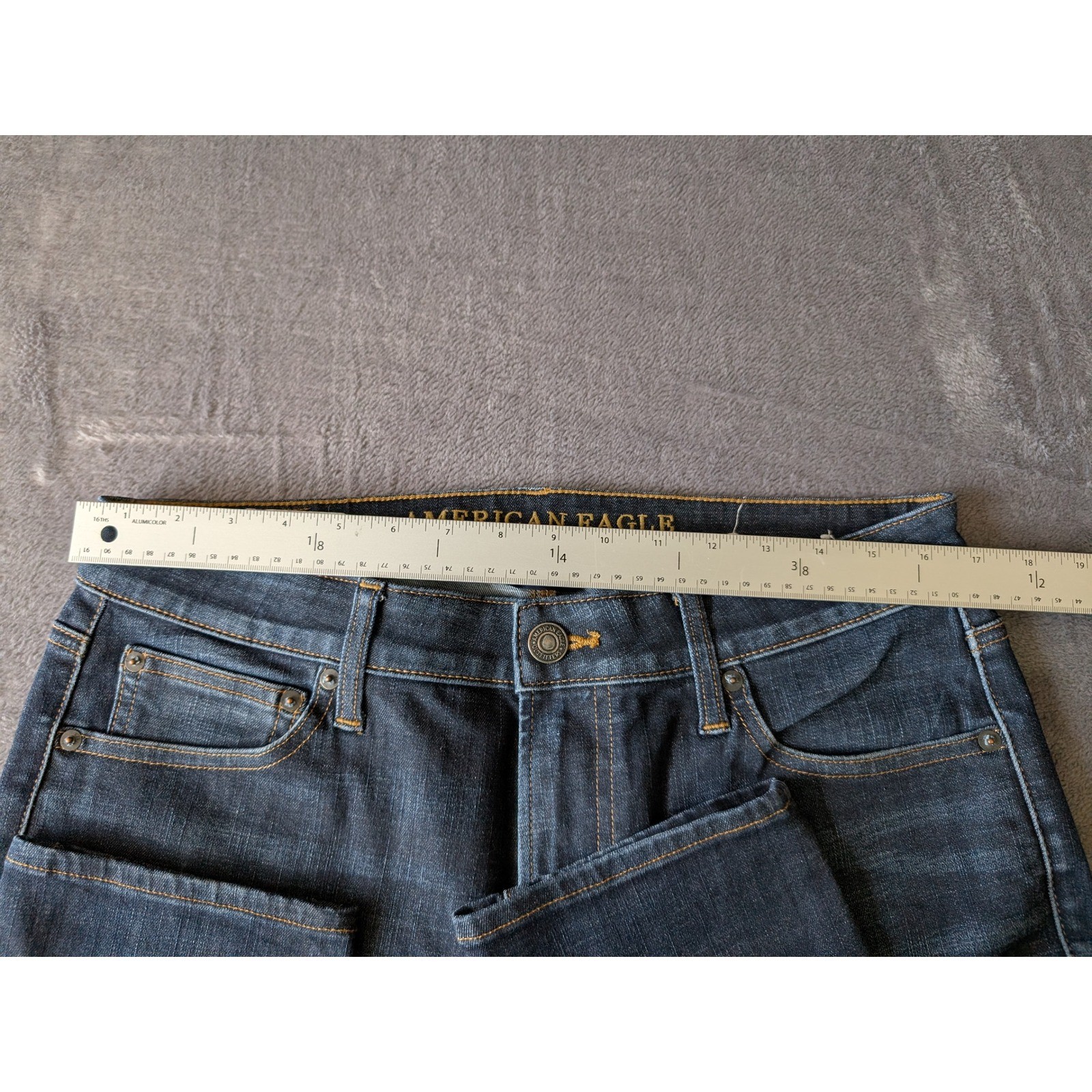 American Eagle Extreme Flex 4 Slim Jeans Mens 33×32 Dark Wash Blue Denim