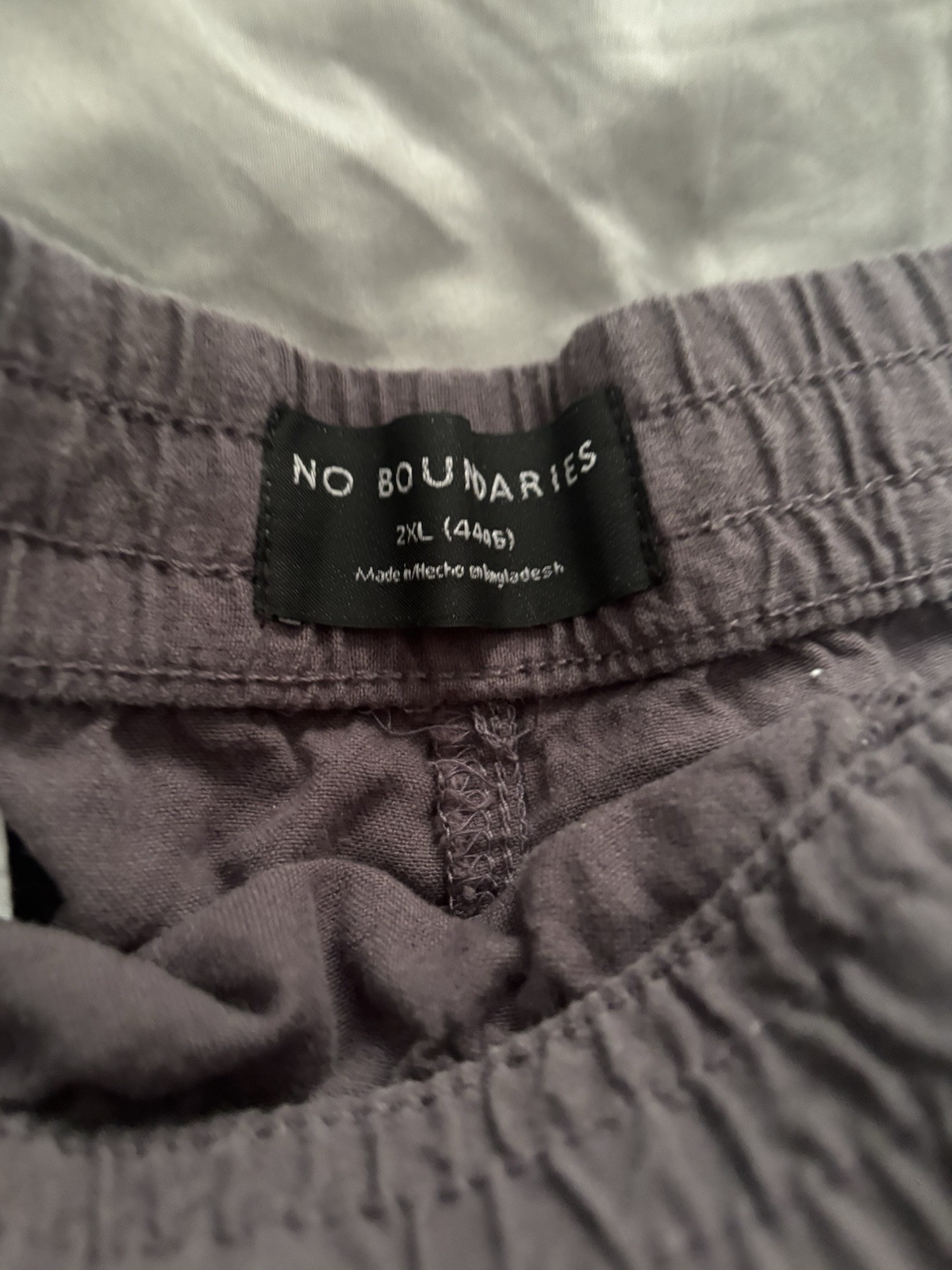 Lot of 2 No Boundaries SZ 2XL 44-46 Tie Waist Shorts. Beige and grey