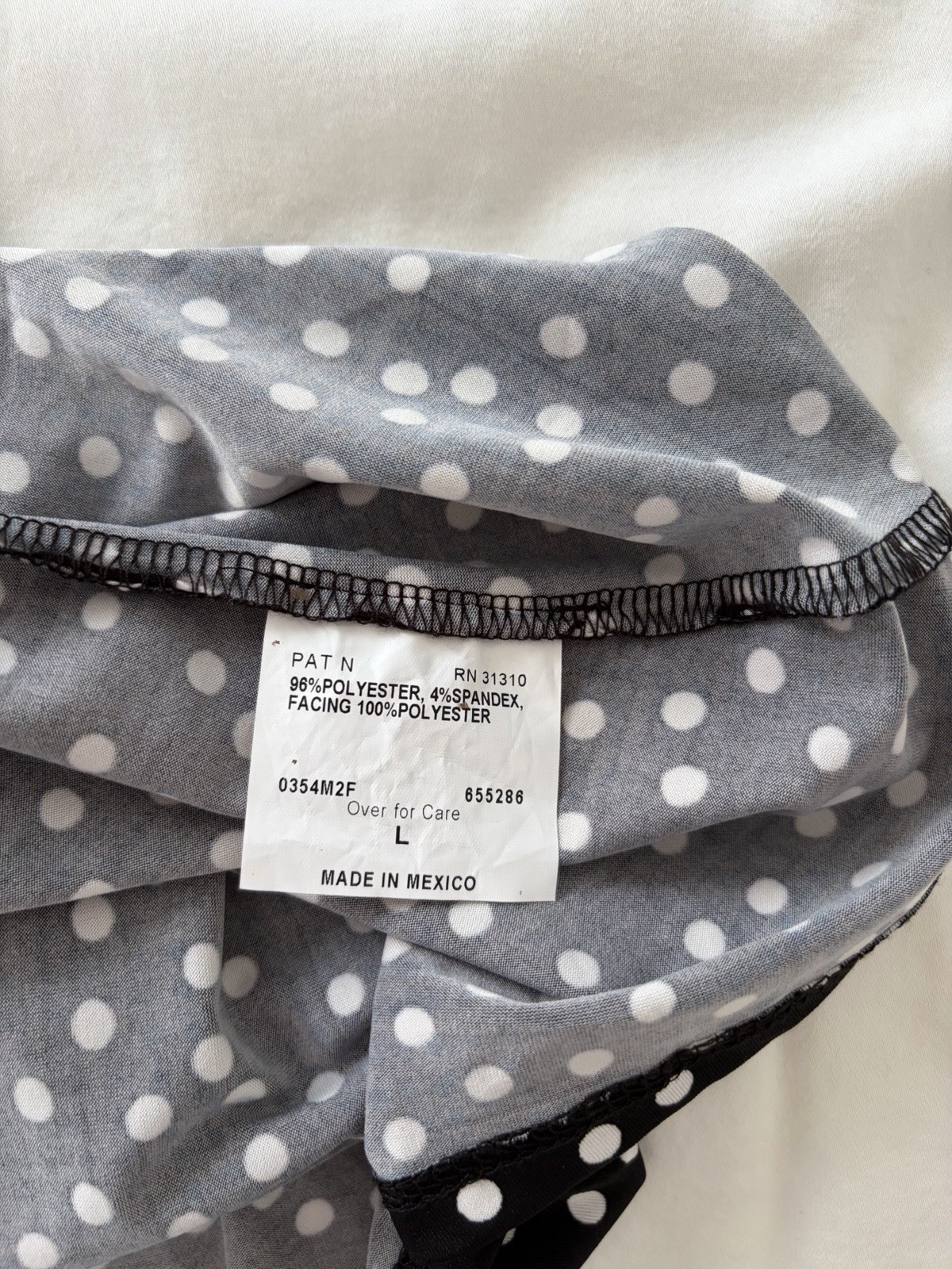 AGB Black And White Polka Dot Sleeveless Keyhole Swing Dress Size L