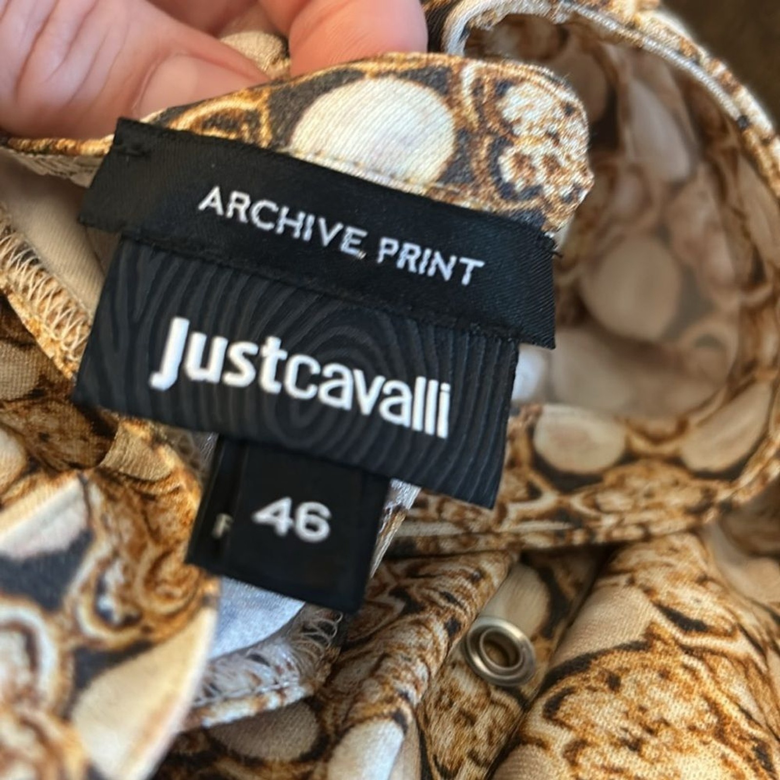 Roberta Cavalli Just Cavalli Archive Print Dress Large 10 IT 46